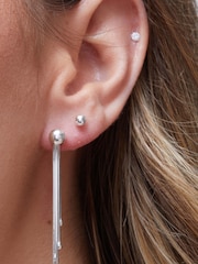 Simply Silver Sterling Silver Tone 925 Slinky Multi Strand Tassel Drop Earrings - Image 2 of 2