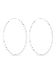 Simply Silver Sterling Silver Tone 925 Thick Hoop Earrings - Image 1 of 3