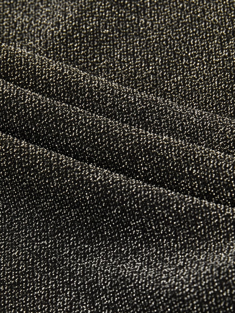 Reiss Gunmetal Silver Seranne Metallic Funnel-Neck Top - Image 6 of 6 Reiss Gunmetal Silver Seranne Metallic Funnel-Neck Top - Image 6 of 6