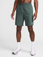 Nike Dark Green 9 Inch Dri-FIT Challenger Unlined Running Shorts - Image 1 of 9
