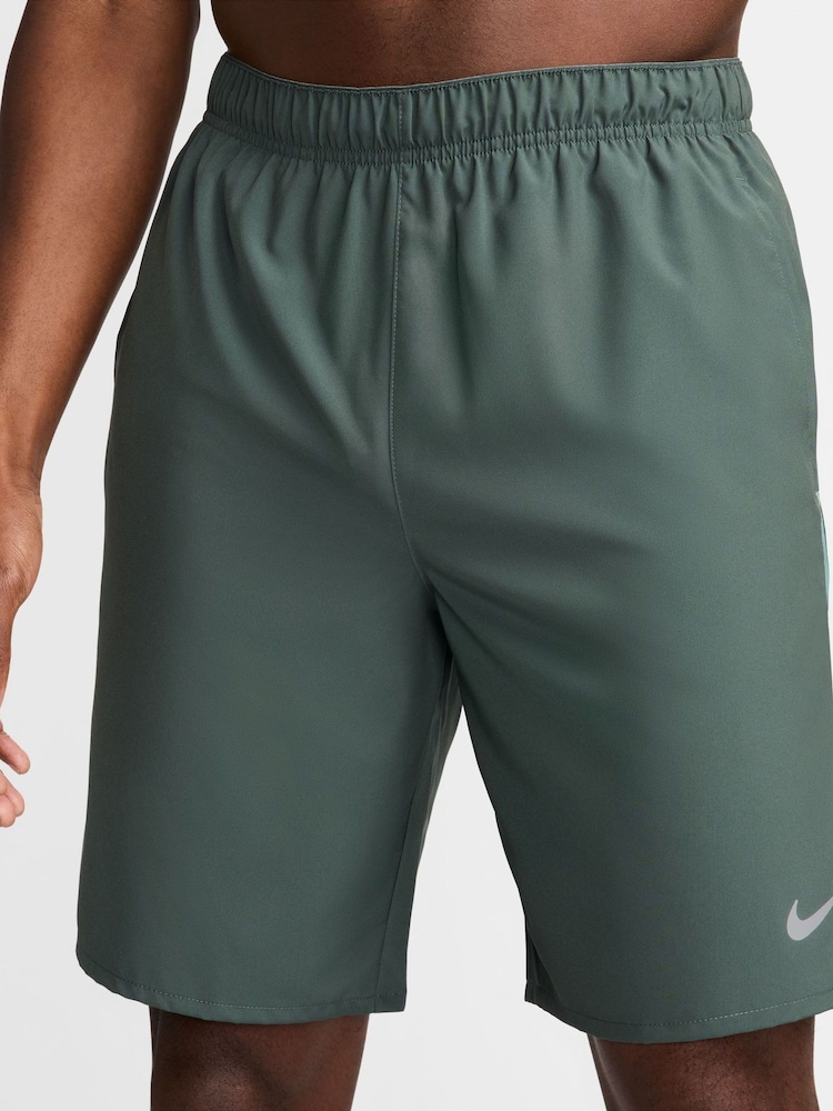 Nike Dark Green 9 Inch Dri-FIT Challenger Unlined Running Shorts - Image 2 of 9