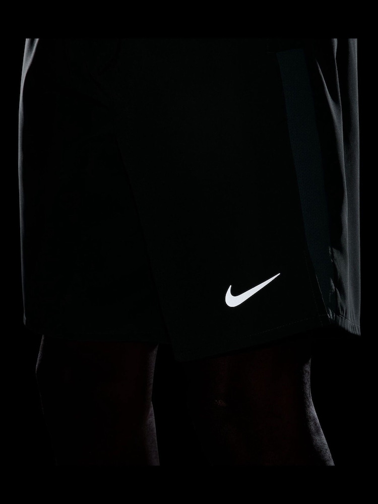 Nike Dark Green 9 Inch Dri-FIT Challenger Unlined Running Shorts - Image 9 of 9