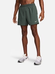 Nike Dark Green Dri-FIT Challenger 5 inch Brief Lined Running Shorts - Image 1 of 10