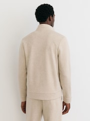 Reiss Oatmeal Melange Gray Herringbone Patch-Pocket Zip-Through Jacket - Image 7 of 8