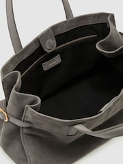 Reiss Grey Elise Suede Medium Tote Bag - Image 5 of 6