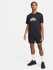Nike Black Dri-FIT Trail Second Sunrise 7 inch Brief Lined Running Shorts - Image 7 of 10