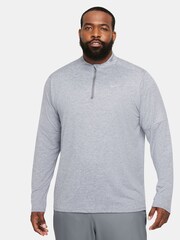 Nike Smoke Grey Element Quarter Zip Running Top - Image 1 of 8