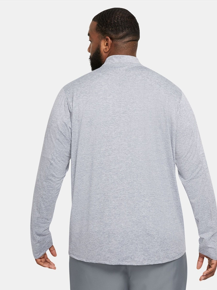 Nike Smoke Grey Element Quarter Zip Running Top - Image 2 of 8