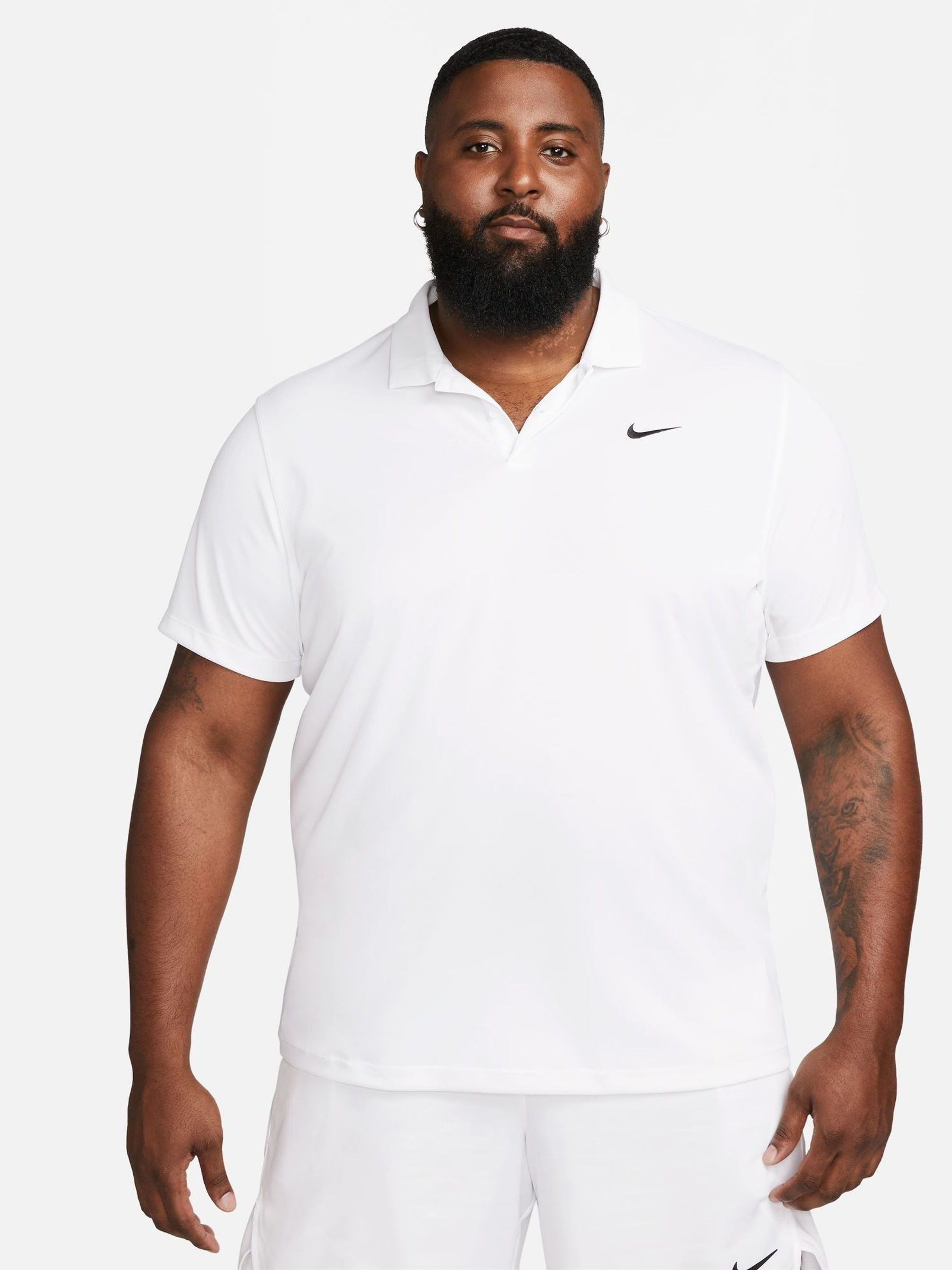white nike polo