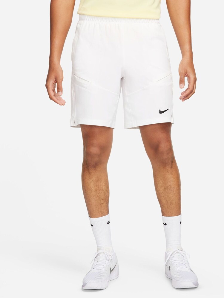 Nike White Dri-FIT Advantage Tennis 9 inch Shorts - Image 1 of 1