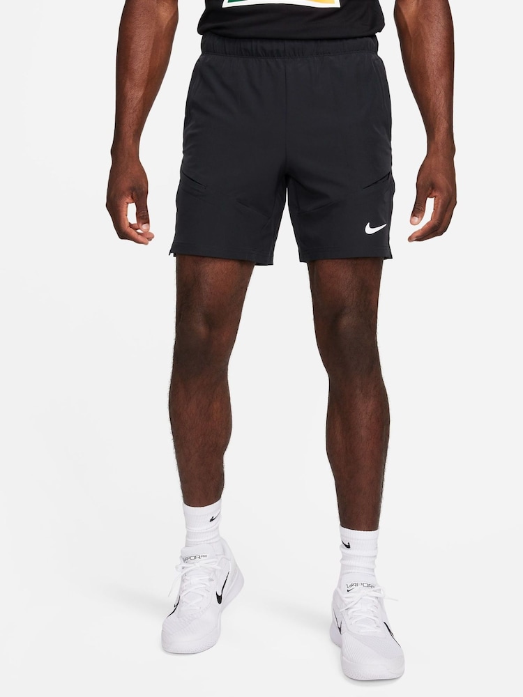 Nike Black Dri-FIT Advantage Tennis 7 Inch Shorts - Image 1 of 8