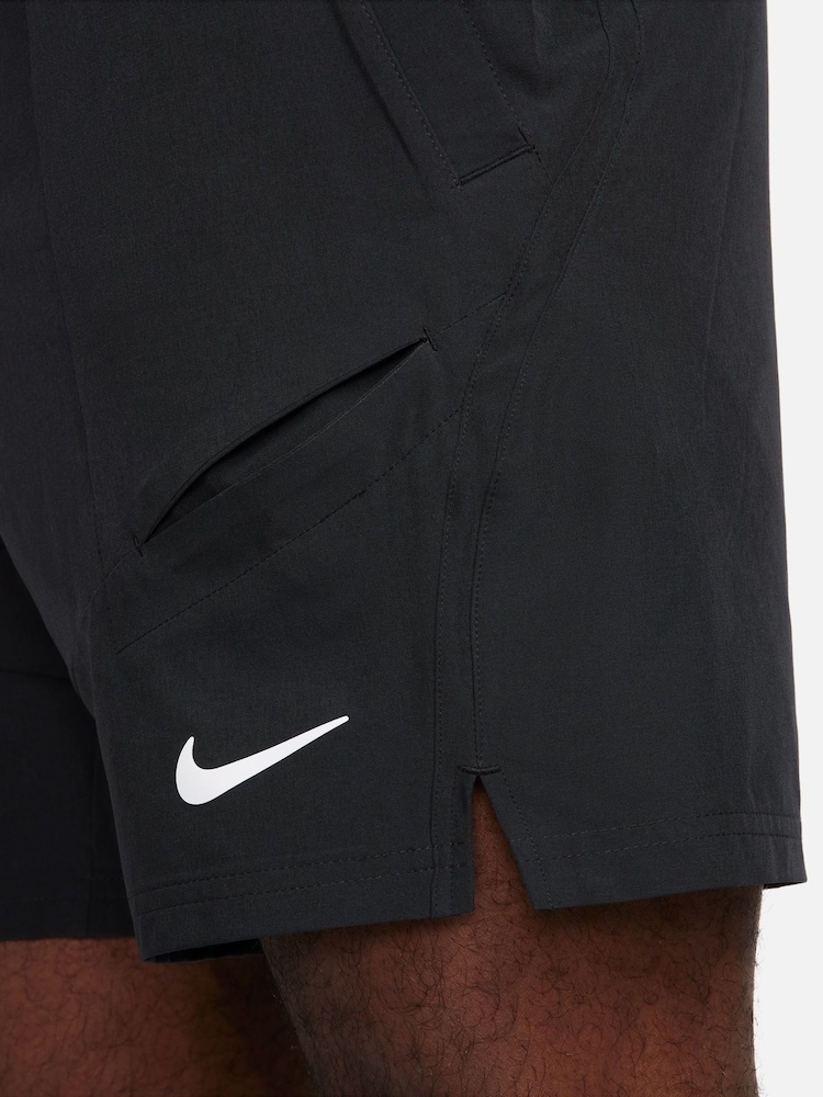 Nike Black Dri-FIT Advantage Tennis 7 Inch Shorts - Image 8 of 8