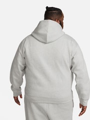 Nike Grey Solo Swoosh Full Zip Fleece Hoodie - Image 2 of 10