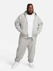 Nike Grey Solo Swoosh Full Zip Fleece Hoodie - Image 3 of 10