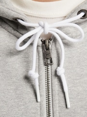 Nike Grey Solo Swoosh Full Zip Fleece Hoodie - Image 8 of 10