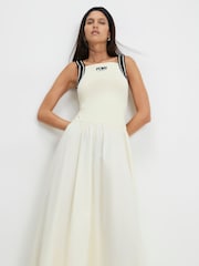 River Island Yellow Pony Tipped Midi Dress - Image 3 of 4