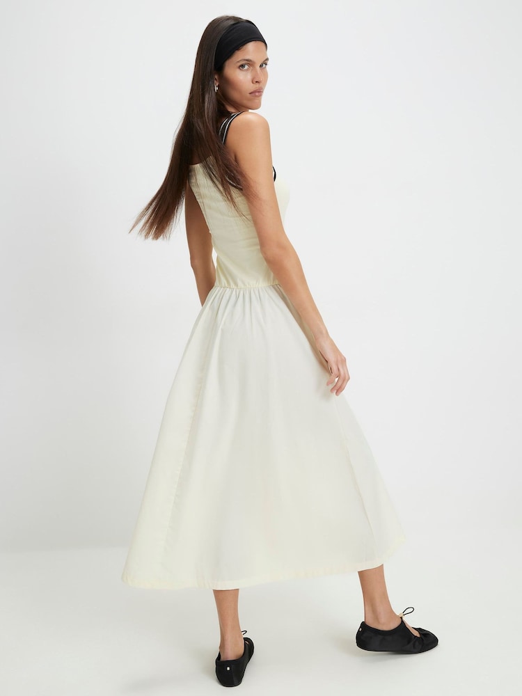 River Island Yellow Pony Tipped Midi Dress - Image 4 of 4