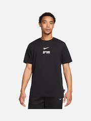 Nike Black Sportswear Graphic 100% Cotton T-Shirt - Image 1 of 9