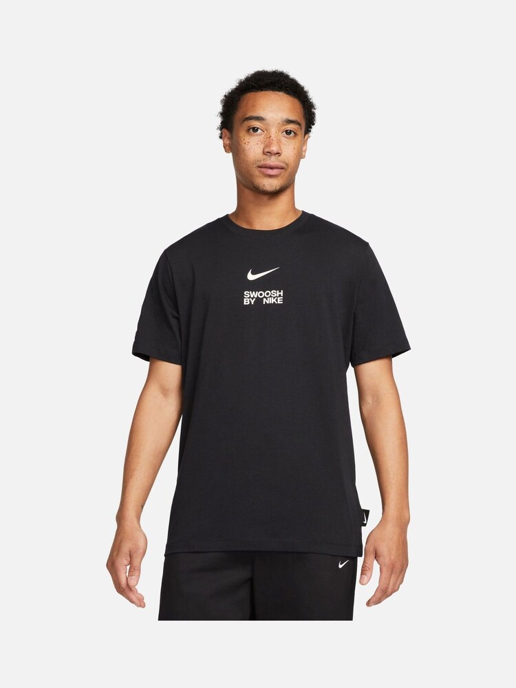 Nike Black Sportswear Graphic 100% Cotton T-Shirt - Image 1 of 9 Nike Black Sportswear Graphic 100% Cotton T-Shirt - Image 1 of 9