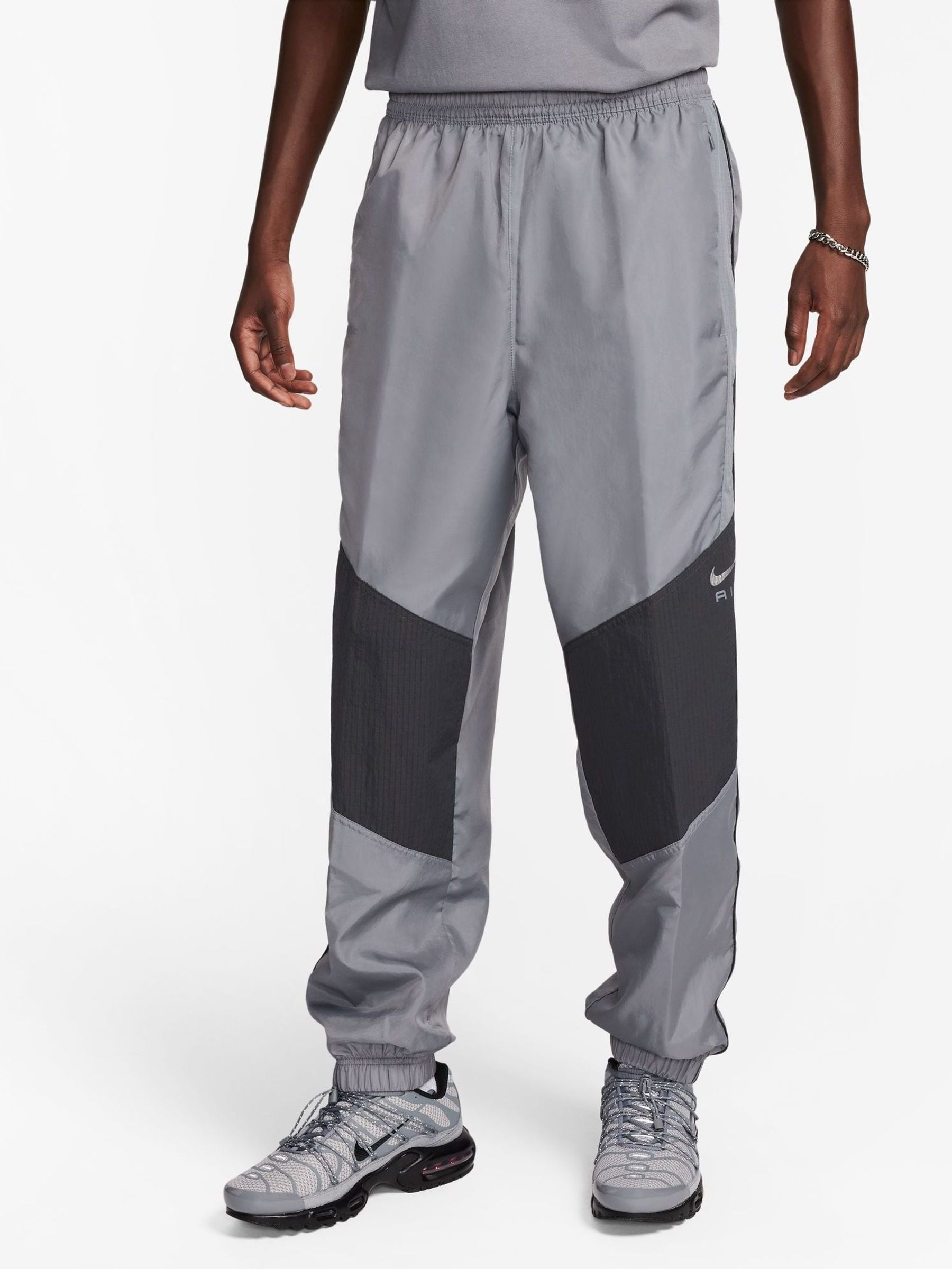 Buy Nike Black Grey Sportswear Air Woven Joggers from Next Luxembourg