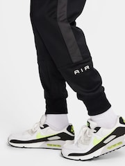 Nike Black/Grey Air Fleece Joggers - Image 4 of 7