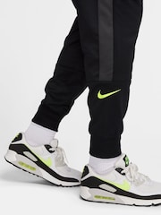 Nike Black/Grey Air Fleece Joggers - Image 5 of 7
