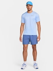 Nike Blue Dri-FIT Miler Breathe Running T-Shirt - Image 3 of 8