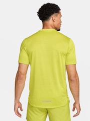 Nike Yellow Dri-FIT Miler Breathe Running T-Shirt - Image 2 of 8
