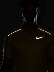 Nike Yellow Dri-FIT Miler Breathe Running T-Shirt - Image 8 of 8