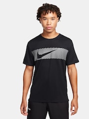 Nike Black Miler Flash Running T-Shirt - Image 1 of 9