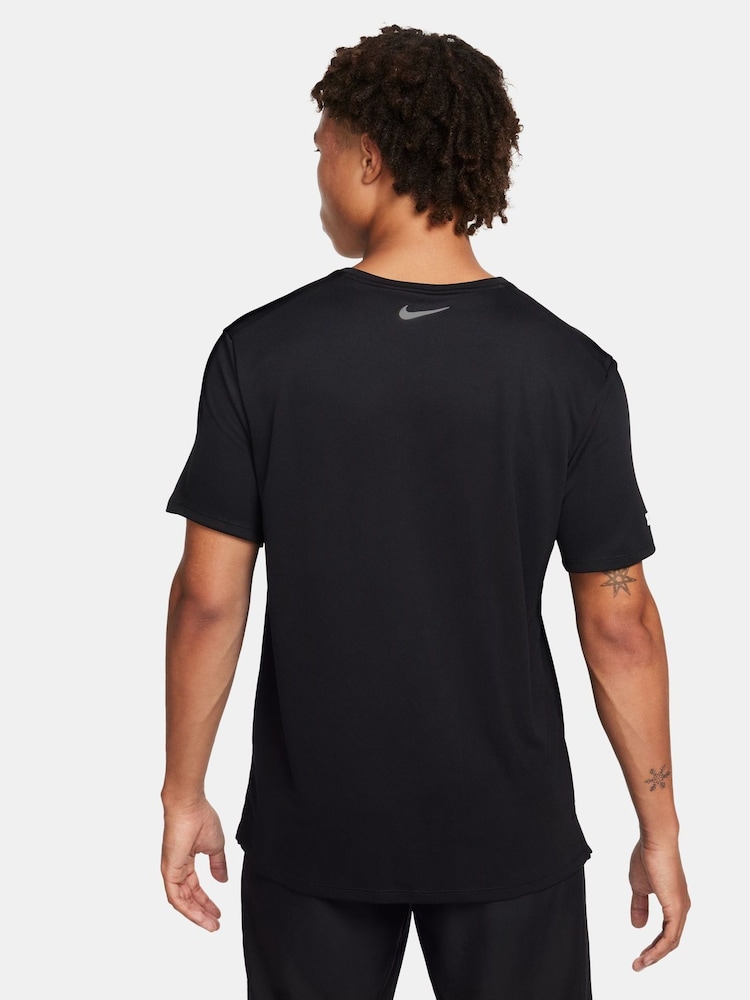 Nike Black Miler Flash Running T-Shirt - Image 2 of 9