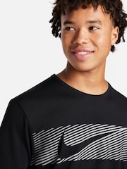Nike Black Miler Flash Running T-Shirt - Image 3 of 9