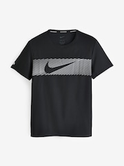 Nike Black Miler Flash Running T-Shirt - Image 9 of 9