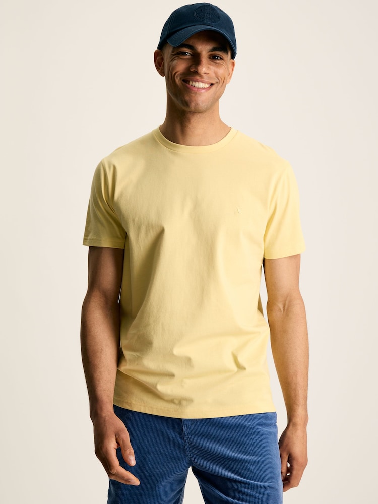 Joules Denton Yellow Plain Jersey Crew Neck T-Shirt - Image 1 of 1