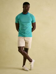 Joules Boathouse Green Stripe Jersey Crew Neck T-Shirt - Image 3 of 7