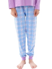 Character Purple Lilo And Stitch Happy Cheeky Moody 100% Cotton Pyjamas - Image 7 of 8
