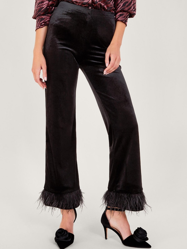 Monsoon Raegan Feather Black Trousers - Image 1 of 4