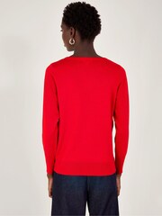 Monsoon Red Di Double Bow Jumper - Image 2 of 5