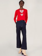Monsoon Red Di Double Bow Jumper - Image 3 of 5