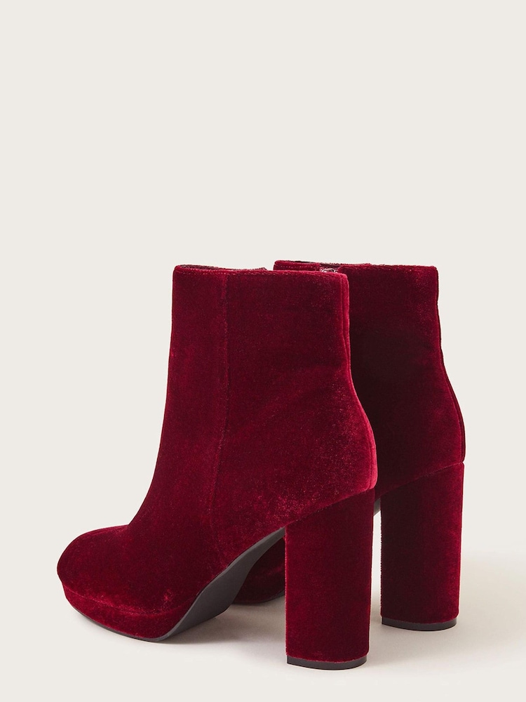 Monsoon Velvet Platform Boots - Image 2 of 3