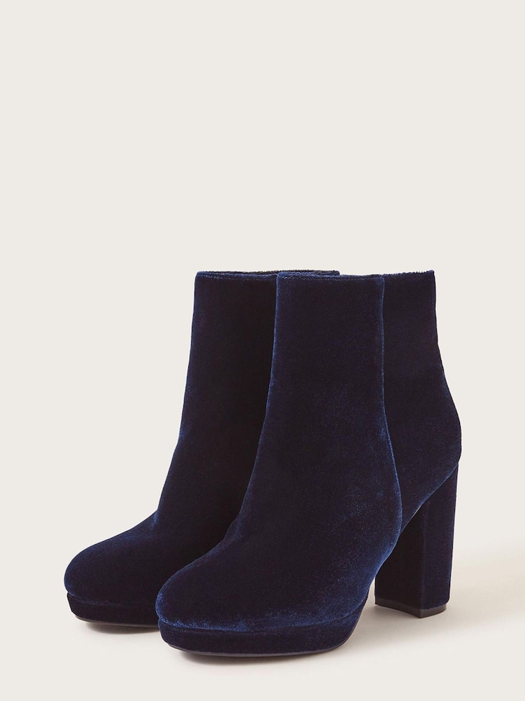 Monsoon Velvet Platform Boots - Image 2 of 3