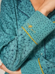 White Stuff Green Nina Organic Pyjamas Shirt - Image 4 of 7