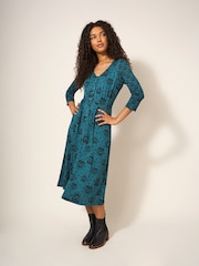White Stuff Blue Mia Jersey Dress - Image 1 of 5