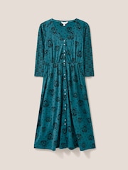 White Stuff Blue Mia Jersey Dress - Image 4 of 5