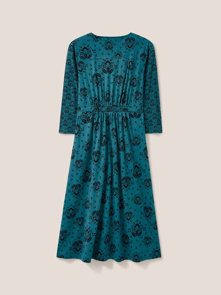 White Stuff Blue Mia Jersey Dress - Image 5 of 5