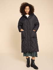 White Stuff Black Padded Sloane Coat - Image 1 of 1
