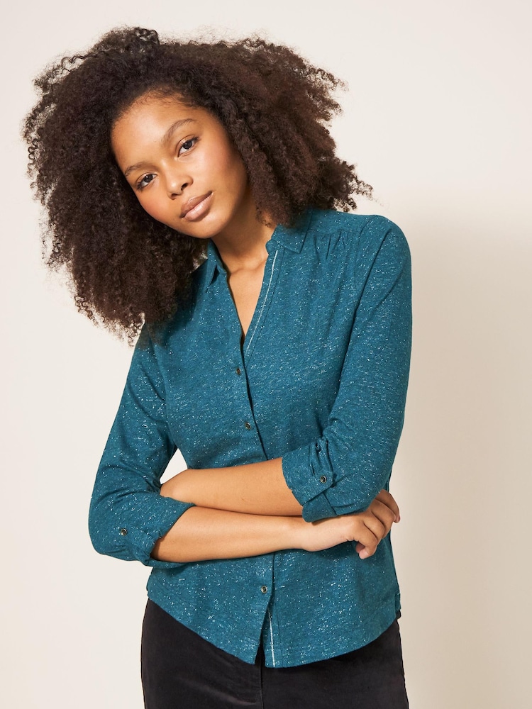 White Stuff Annie Jersey Shirt - Image 1 of 4 White Stuff Annie Jersey Shirt - Image 1 of 4