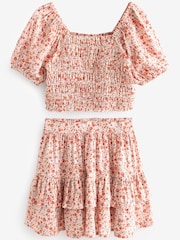 Soft Orange Ditsy Printed Co-ord Set (3-16yrs) - Image 5 of 7