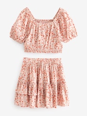 Soft Orange Ditsy Printed Co-ord Set (3-16yrs) - Image 6 of 7
