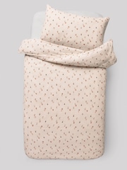 Natural Fruit Peach Crinkle Muslin 100% Cotton Duvet Cover and Pillowcase Set - Image 5 of 6